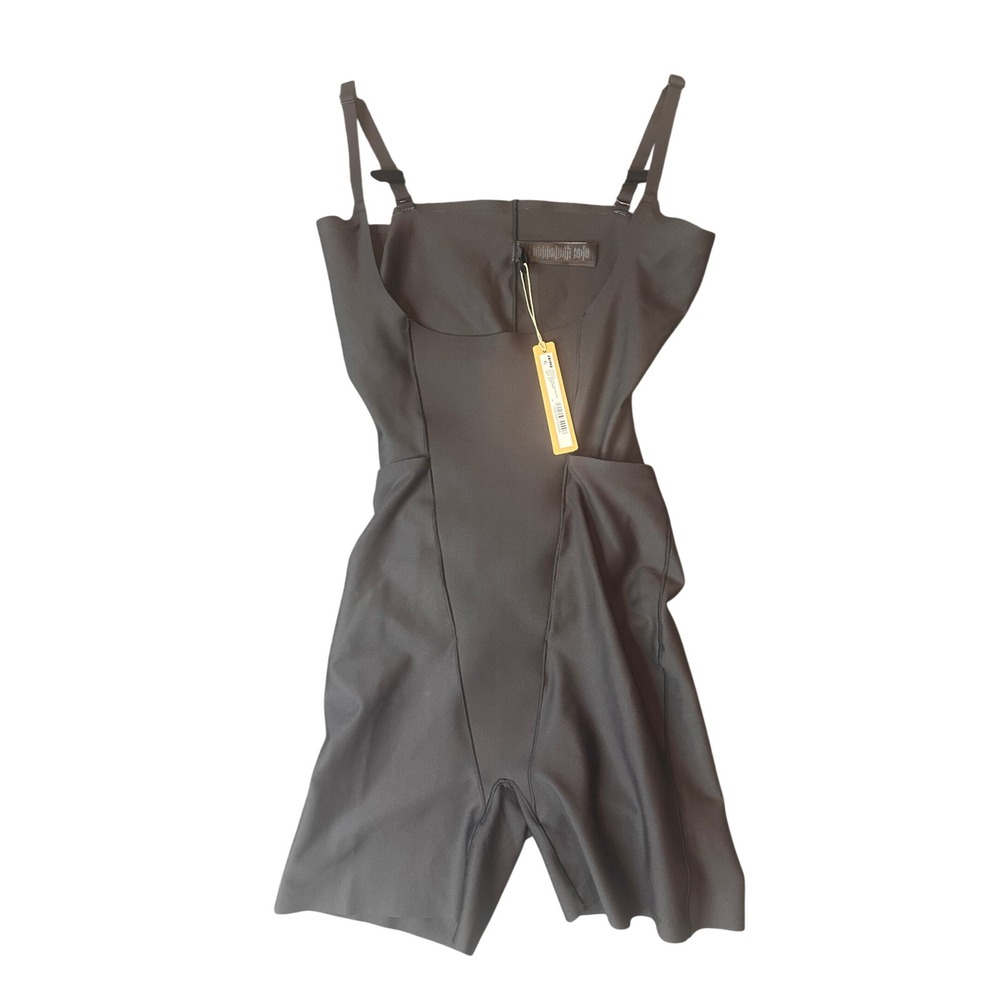 Skims Body Open Back Open Bust Bodysuit Onyx Black BD-ONS-9680W Womens Size L
